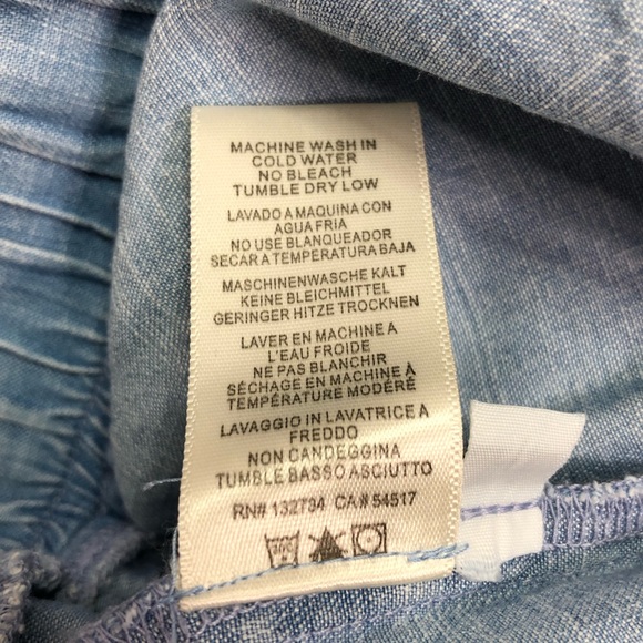 ❤️SOLD❤️Anthropologie Cloth & Stone Chambray Pants - Picture 6 of 6